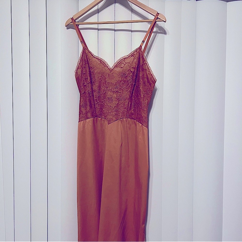 beautiful slip hand dyed a light pumpkin  so stunning it could be worn out